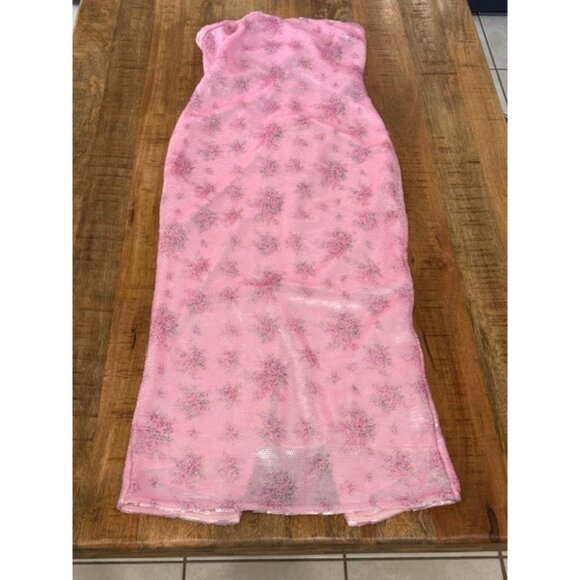 LoveShackFancy Stasia Sequin Dress Sz 2 Love Shack Fancy Flamenco Pink Ethereal - Picture 3 of 16